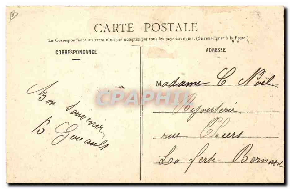 CPA Folklore Dentelle Dentelliere Point d'Alencon — Verso