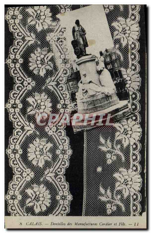 CPA Folklore Dentelle Dentelliere Calais Dentelles des manufactures Cordier et Fils