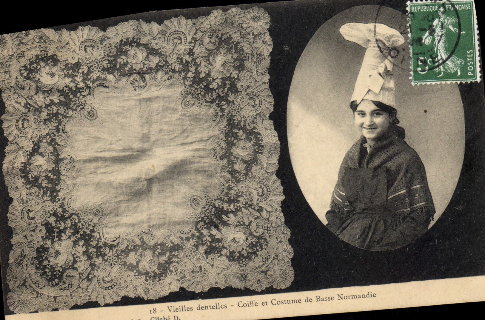CPA Folklore Dentelle Dentelliere Vieilles dentelles Normandie