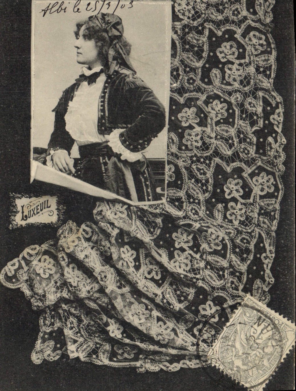 CPA Folklore Dentelle Dentelliere Luxeuil