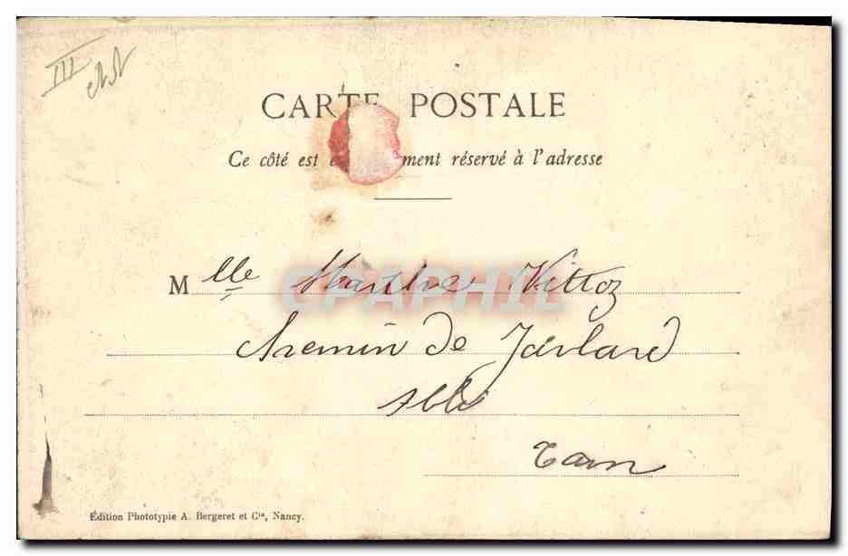 CPA Folklore Dentelle Dentelliere Luxeuil — Verso