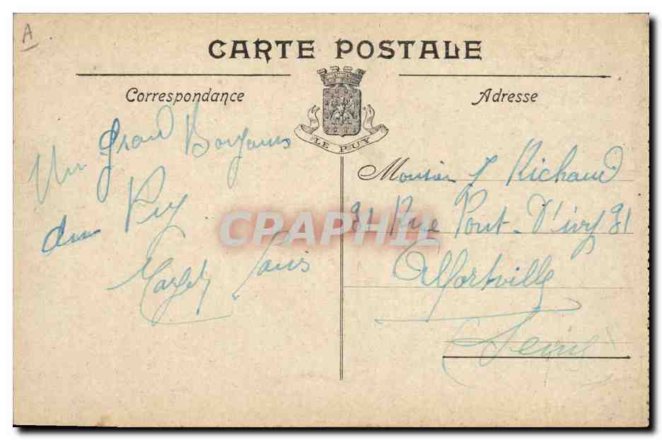 CPA Folklore Dentelle Dentelliere des environs Le Puy — Verso