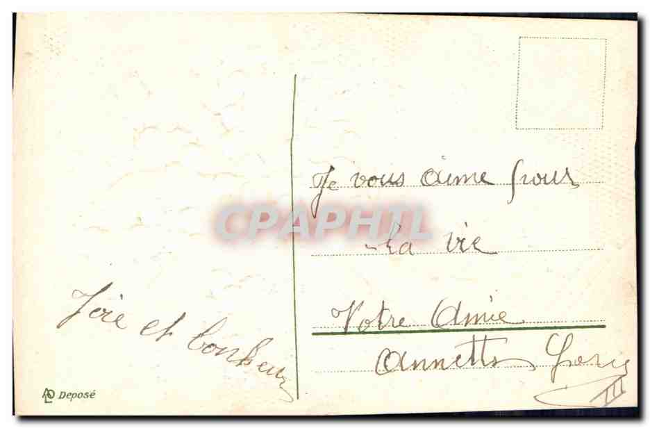 CPA Fantaisie Main Fleurs  — Verso