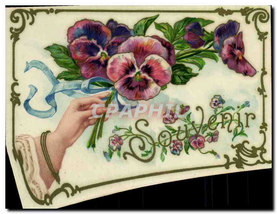CPA Fantaisie Main Fleurs 