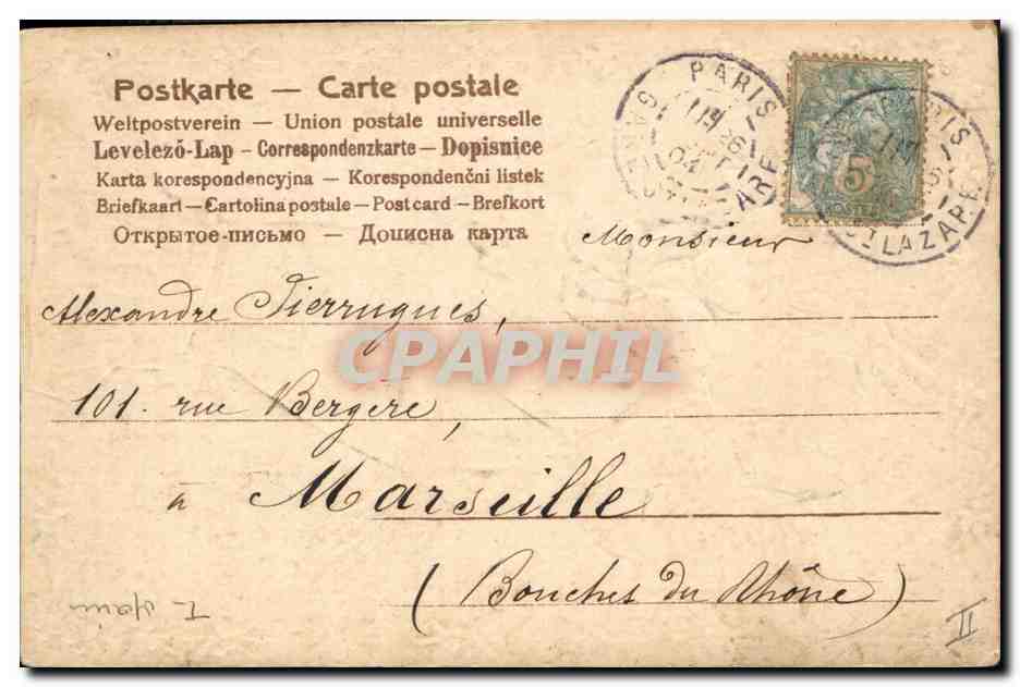 CPA Fantaisie Main Fleurs  — Verso