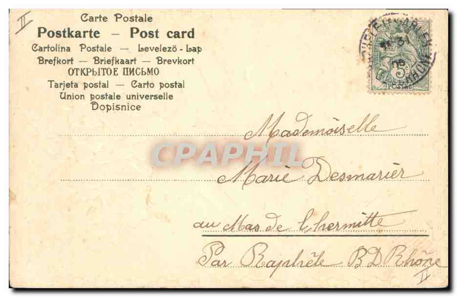 CPA Fantaisie Main Fleurs  — Verso