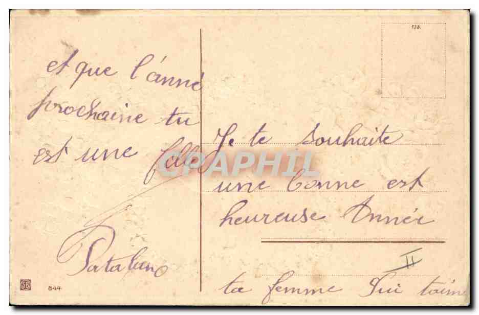 CPA Fantaisie Main Fleurs  — Verso