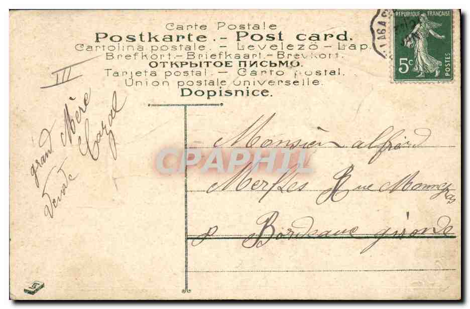 CPA Fantaisie Main Fleurs  — Verso