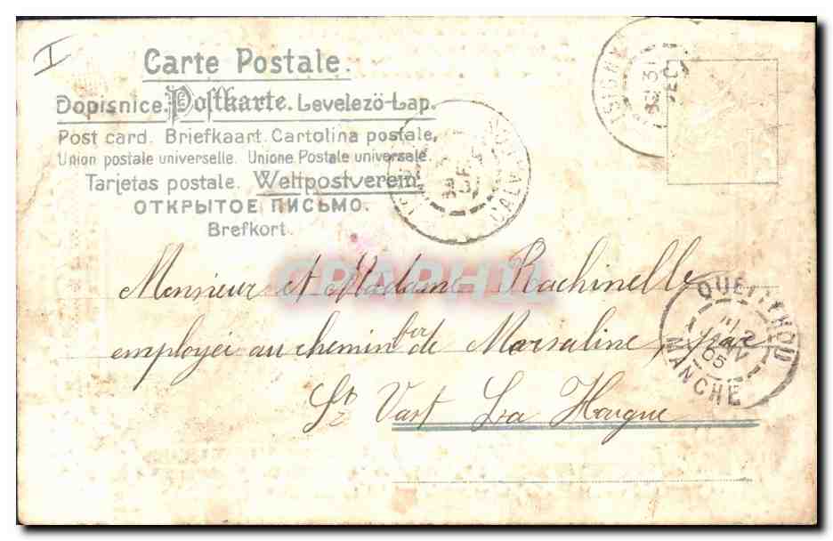CPA Fantaisie Main Fleurs  — Verso