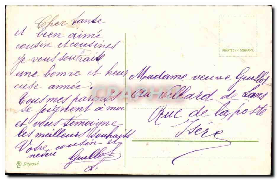 CPA Fantaisie Main Fleurs  — Verso