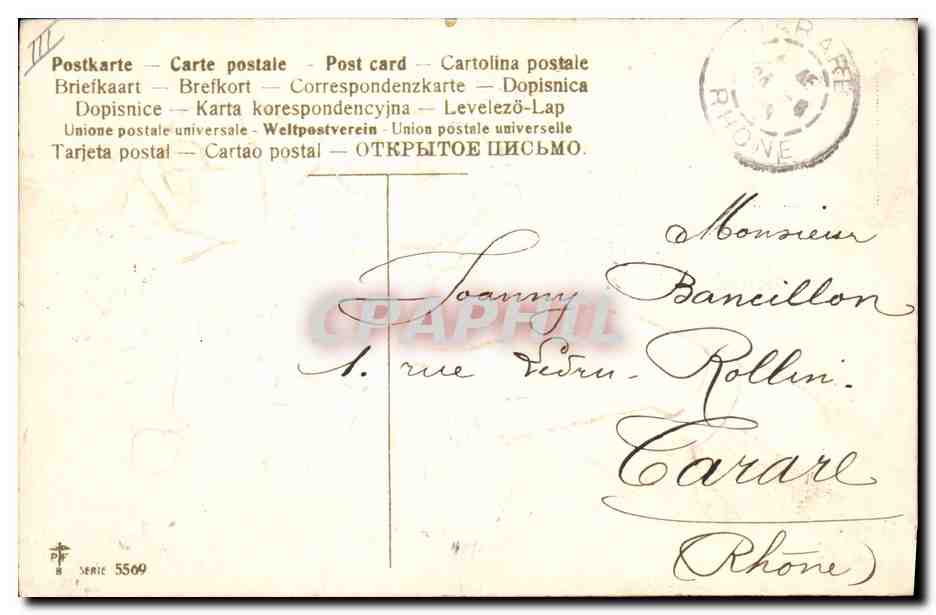 CPA Fantaisie Main Fleurs  — Verso