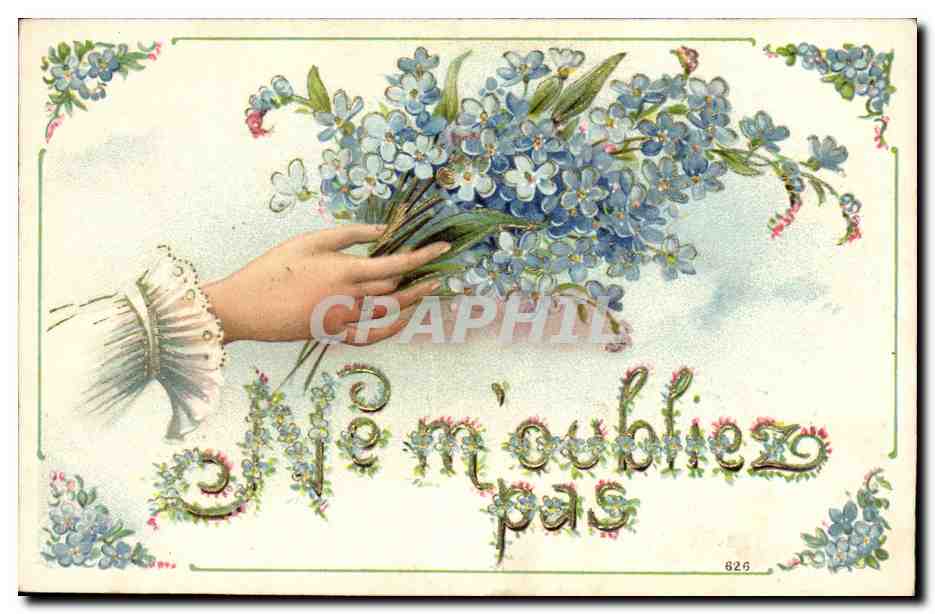 CPA Fantaisie Main Fleurs 