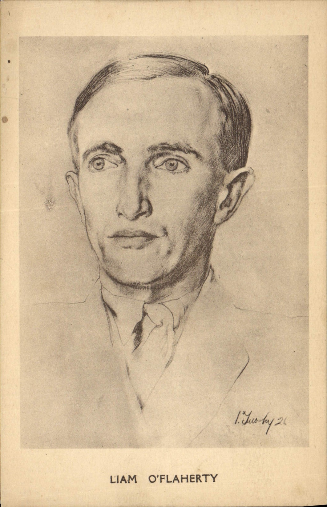 Liam O'Flaherty — portrait dessiné — I. Twiby 26