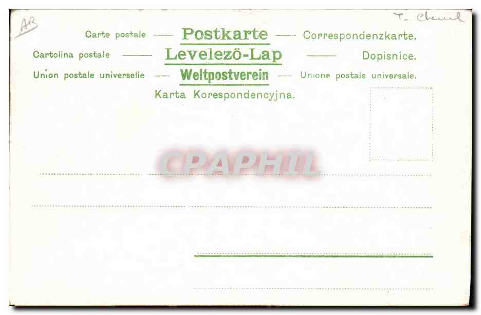 Cavalier à cheval — Forêt — Éditeur E.S.P., série 509 — Verso