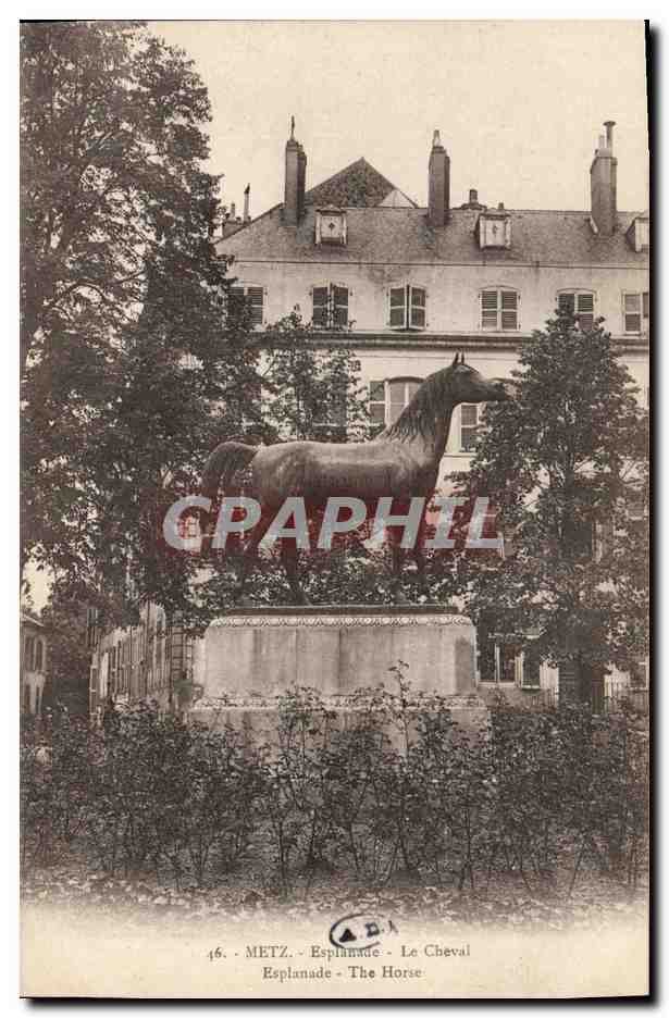 Metz - Esplanade - Le Cheval - The Horse — éditeur Bergeret, Strasbourg, n°46