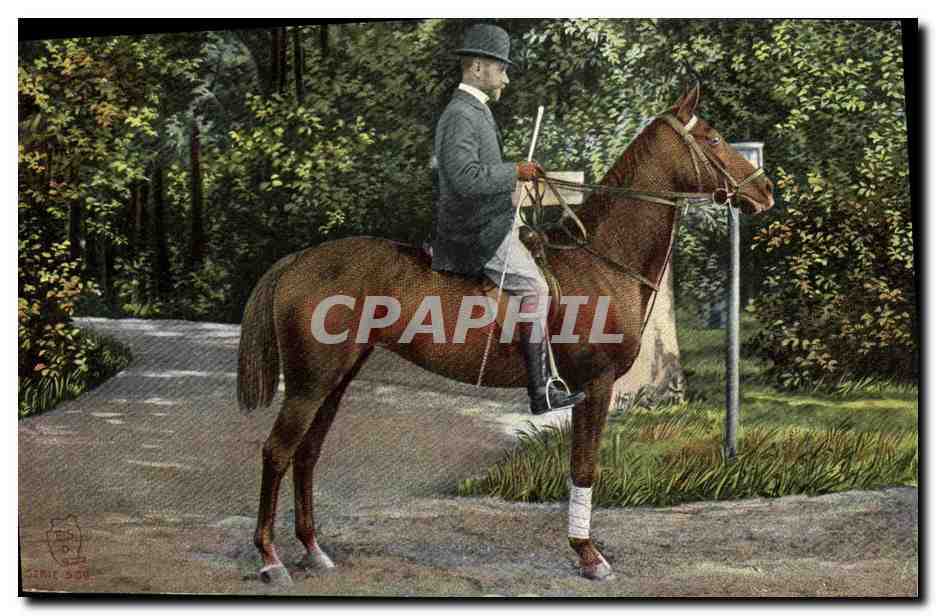 Cavalier à cheval — Forêt — série CIRIE 339