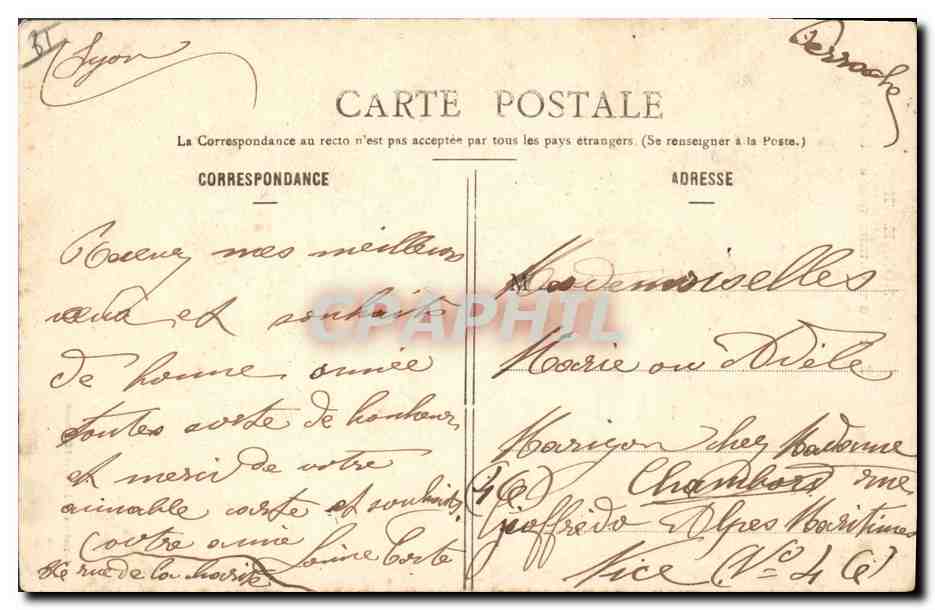 CPA Fantaisie Enfant Annee 1905  — Rückseite