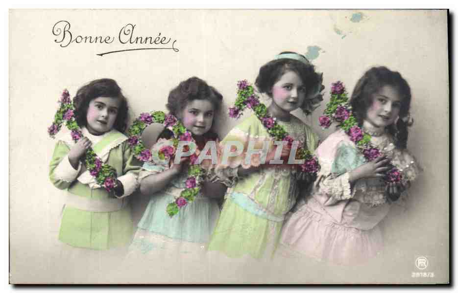 CPA Fantaisie Fleurs Annee 1911 Enfants 