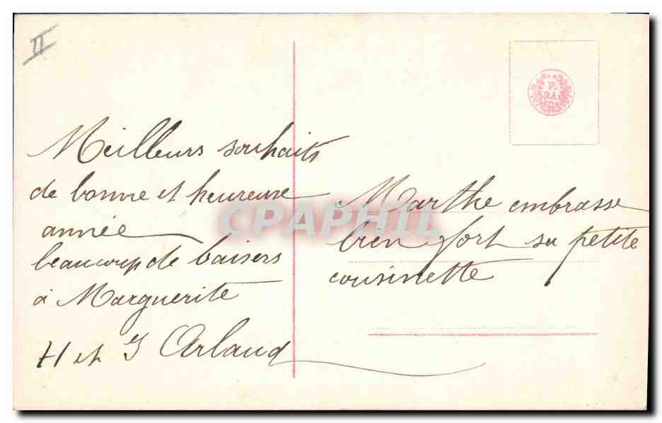 CPA Fantaisie Fleurs Annee 1911 Enfants  — Verso