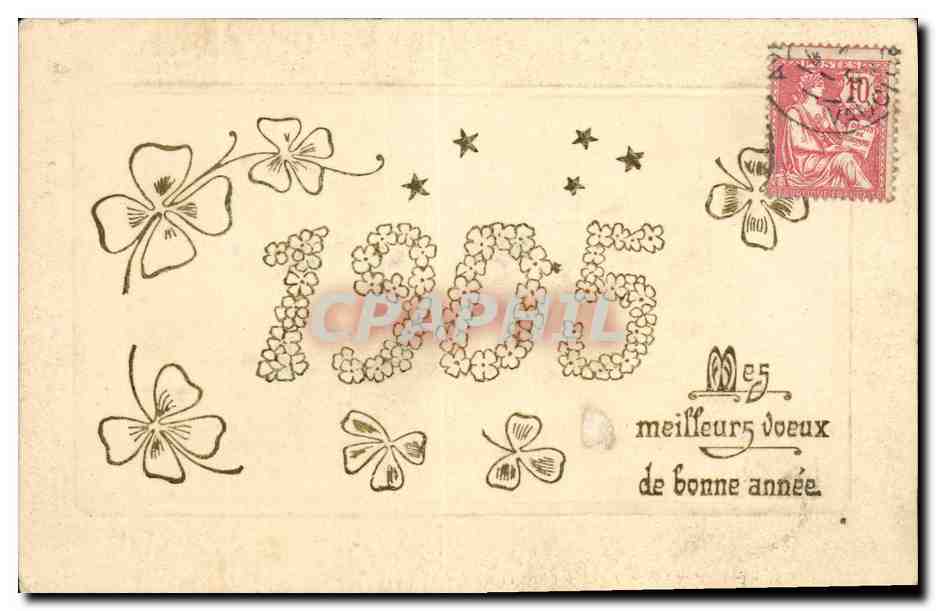 CPA Fantaisie Fleurs Annee 1905 