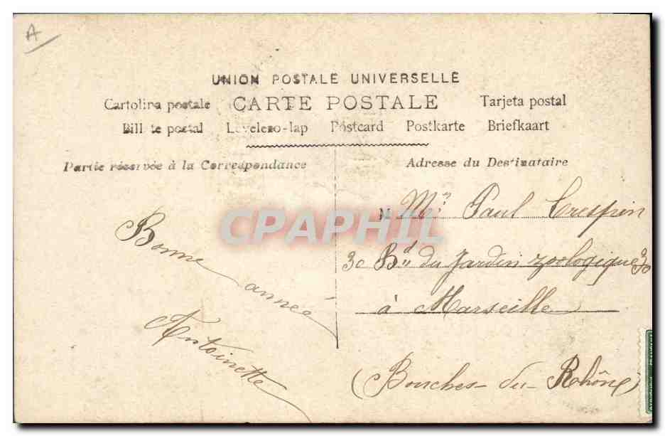 CPA Fantaisie Fleurs Annee 1909 Enfant  — Verso