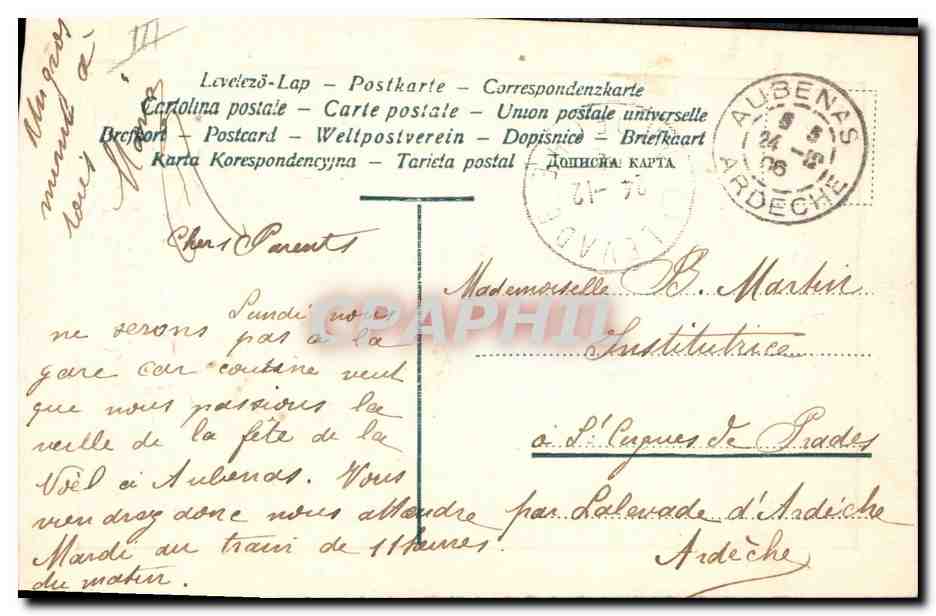 CPA Fantaisie Fleurs Annee 1907  — Verso