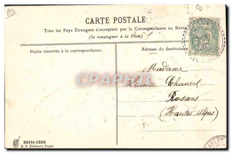 365 Días de Felicidad — 1906 — K. F. Éditeurs, París — Reverso