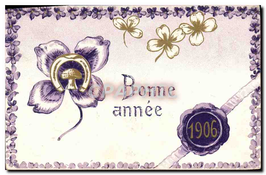 CPA Fantaisie Fleurs Annee 1906 