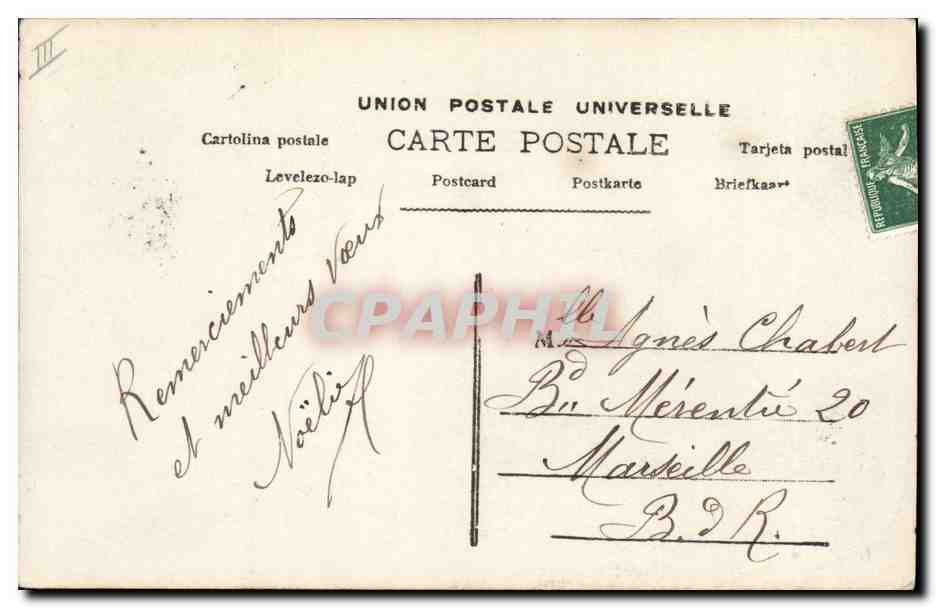 CPA Fantaisie Fleurs Annee 1909 Femme  — Verso