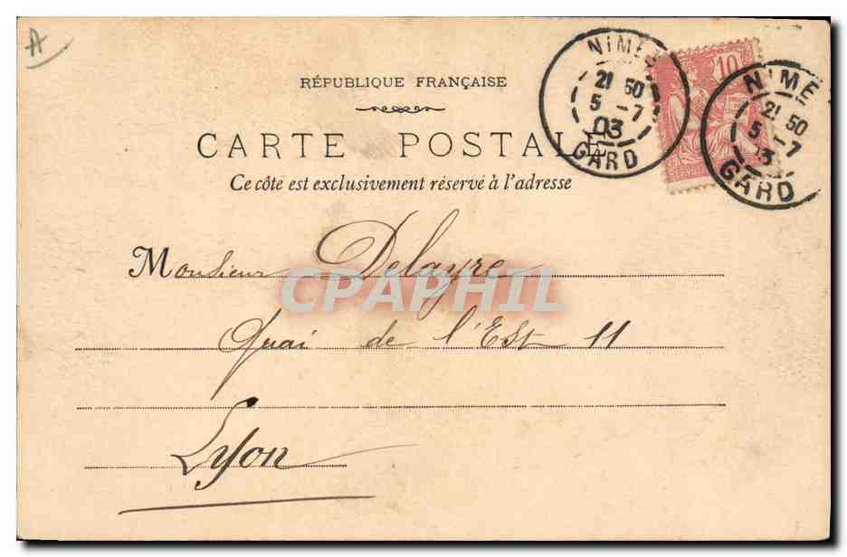 Course de Taureaux — Banderillero se préparant à banderiller au demi-tour — De Nîmes — Reverso