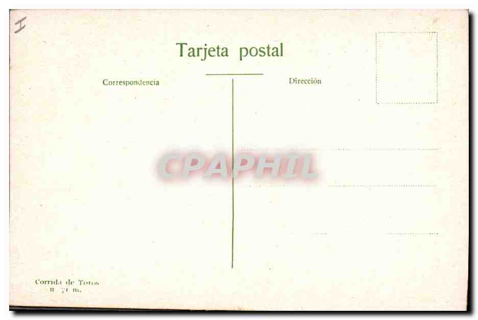 CPA Corrida Course de taureaux Poniendo banderillas  — Rückseite