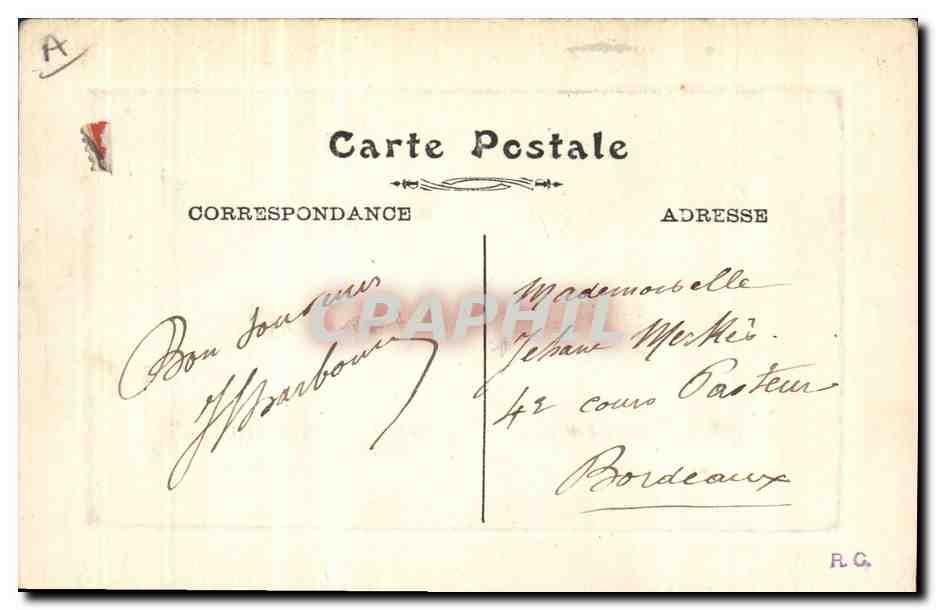 CPA Bateau de Guerre Victor Hugo Croiseur de 1ere classe  — Verso