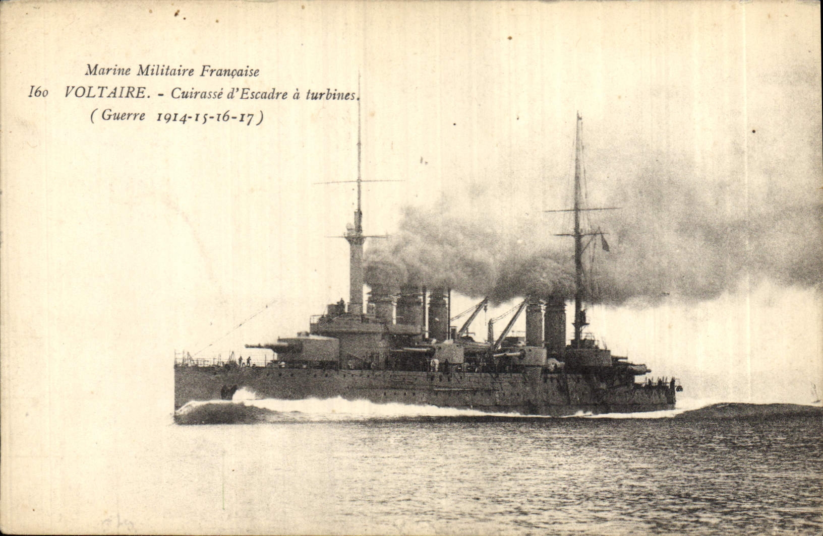 Voltaire — Cuirassé d'Escadre à turbines — Marine Militaire Française
