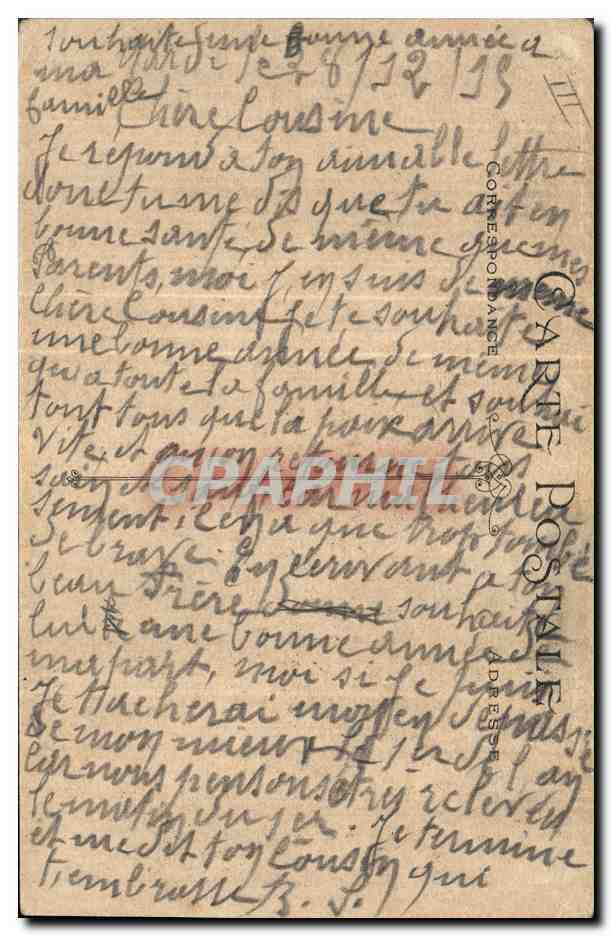 CPA Bateau de Guerre Voltaire Cuirasse de 1er rang  — Verso