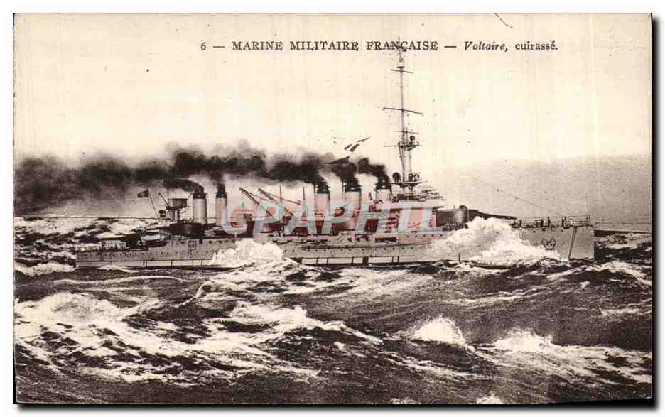 CPA Bateau de Guerre Voltaire Cuirasse 
