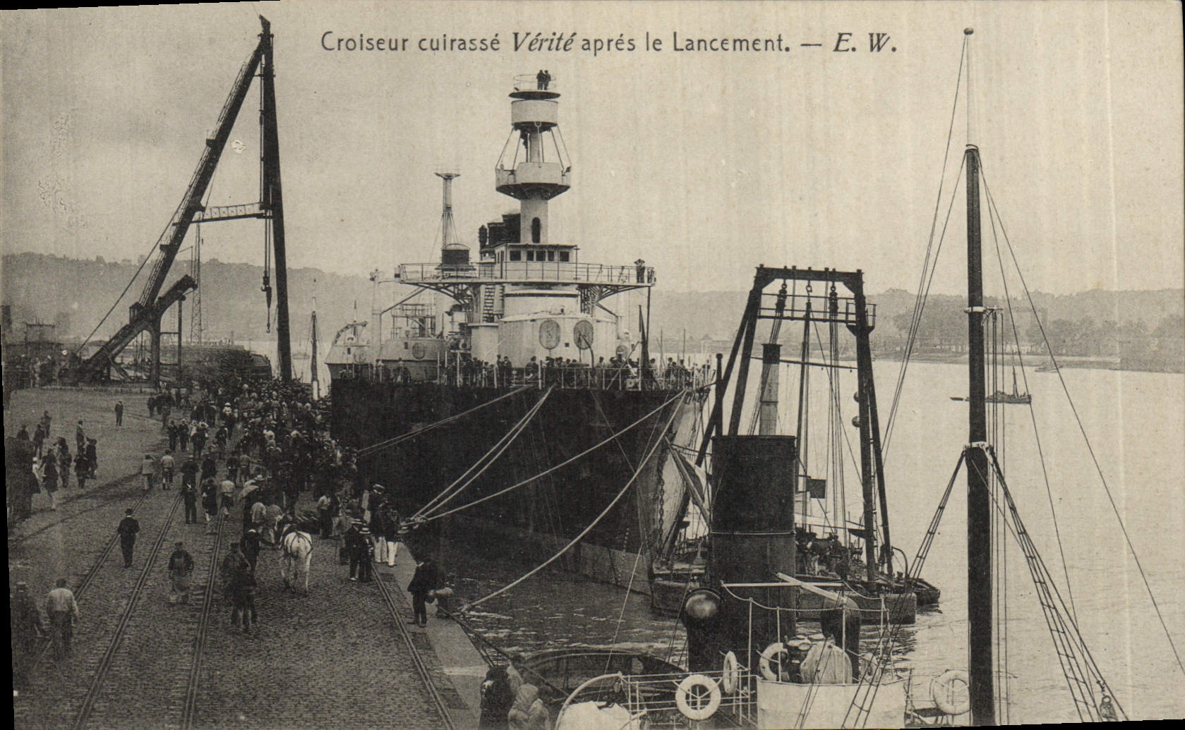 Croiseur cuirassé Vérité après le Lancement — E. W.