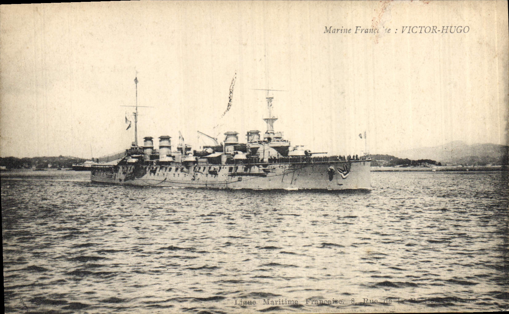 Croiseur de la Marine Française : VICTOR-HUGO — Édition L.F.F. — Toulon