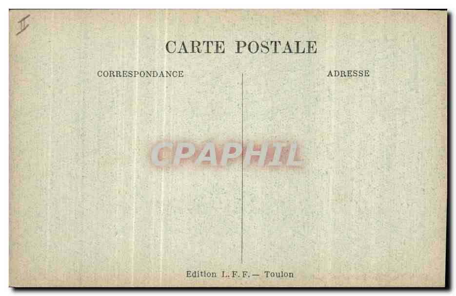 Bateau de guerre français VÉRITÉ — Ligue Maritime Française, 8 Rue de la Boétie, Paris — Achterkant