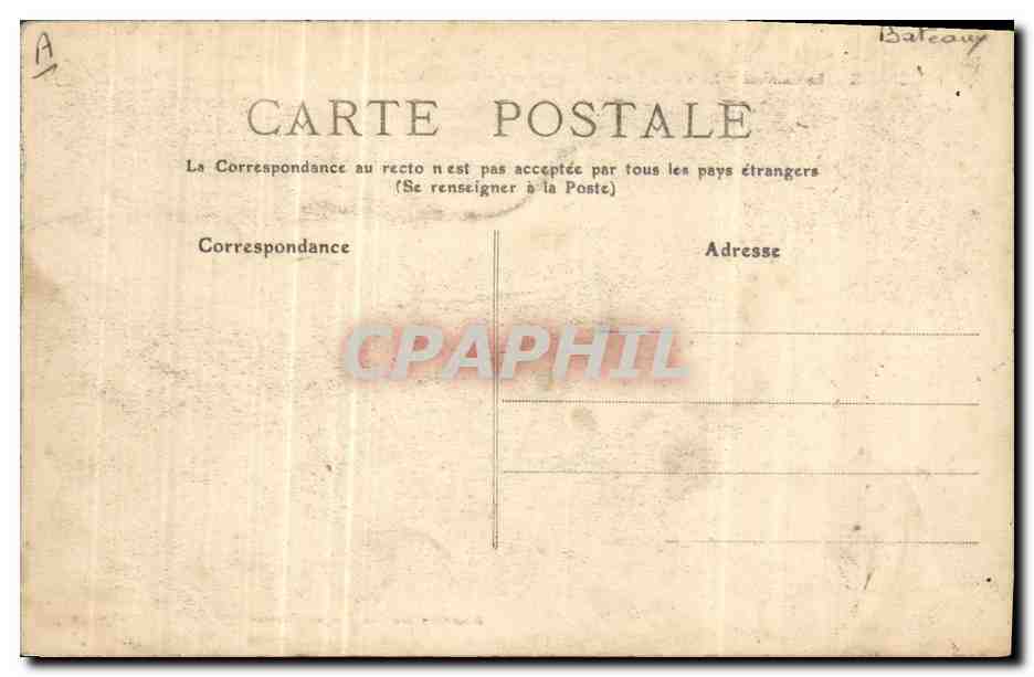CPA Bateau de Guerre Bordeaux Le cuirasse La VErite Aux Chantiers et Ateliers de la Gironde  — Verso