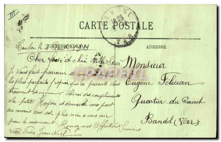 CPA Bateau de Guerre Le Voltaire Cuirasse de 1er rang  — Verso
