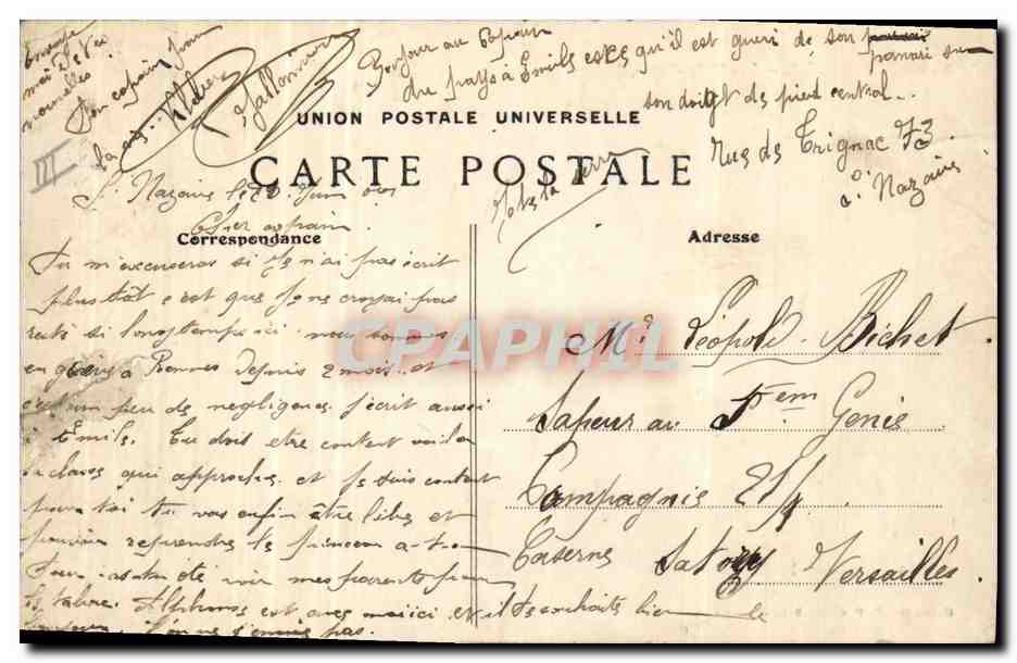St-Nazaire (L.-Inf.) — Le Victor-Hugo, Croiseur de 1er rang — Éditeur : Robert, St-Nazaire — Reverso