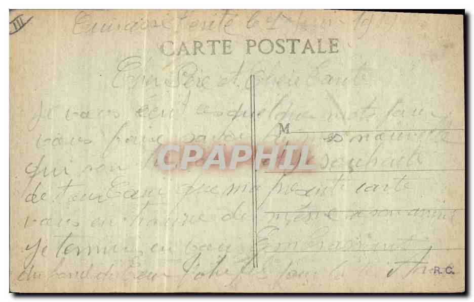 CPA Bateau de Guerre Verite Cuirasse de 1er rang  — Verso