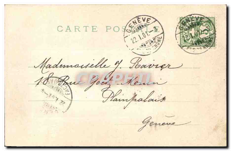 CPA Fantaisie Fleurs Femme  — Verso