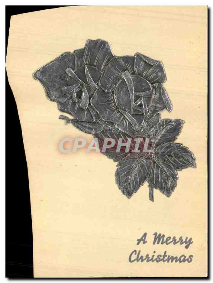 Rose — carte de vœux de Noël — éditeur inconnu