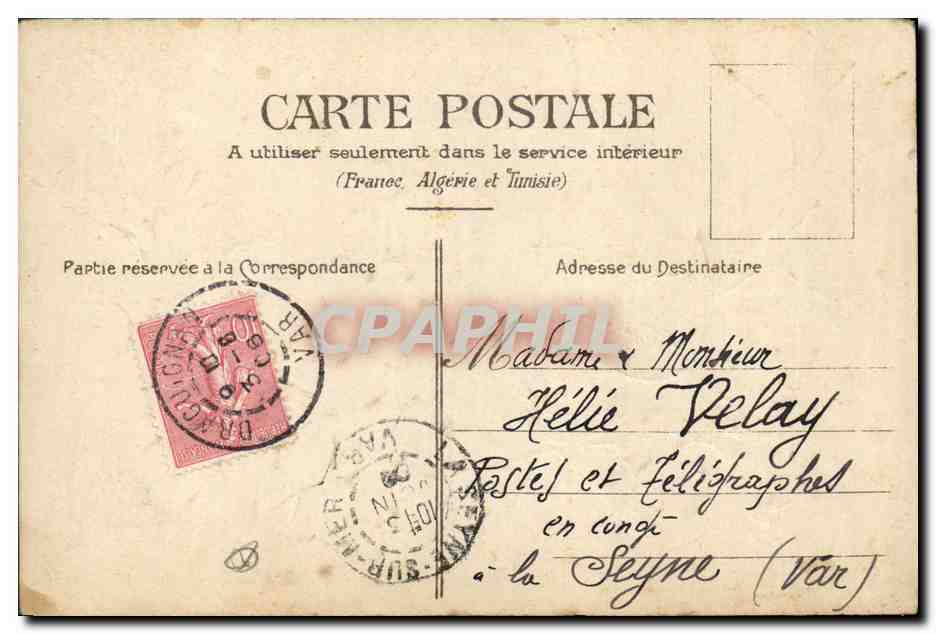 CPA Fantaisie Fleurs (en relief)  — Verso