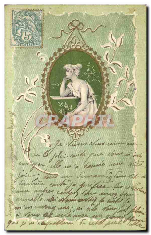 Femme assise — décor floral — éditeur Raphael Tuck & Fils, série 249