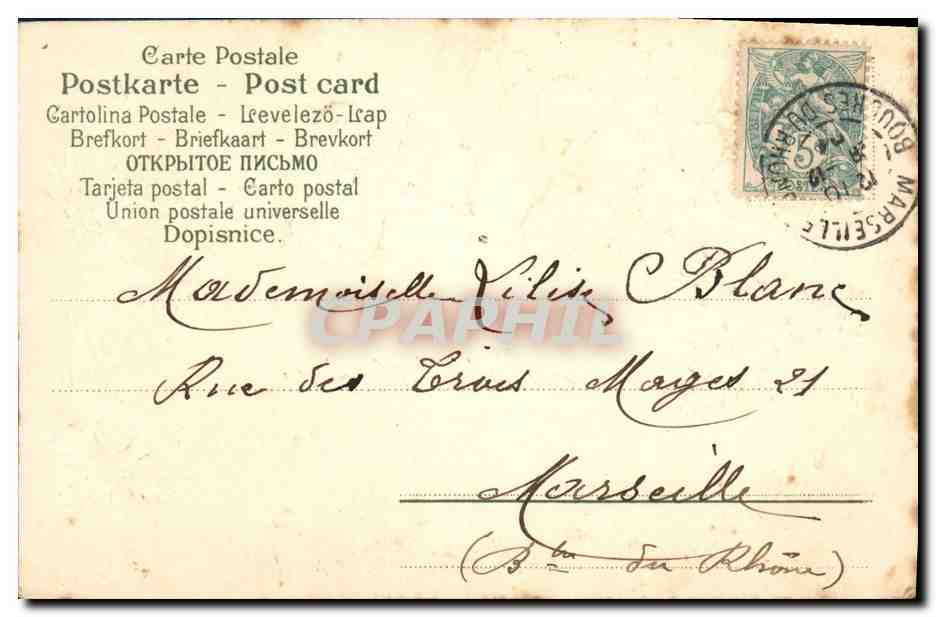 CPA Fantaisie Fleurs  — Rückseite