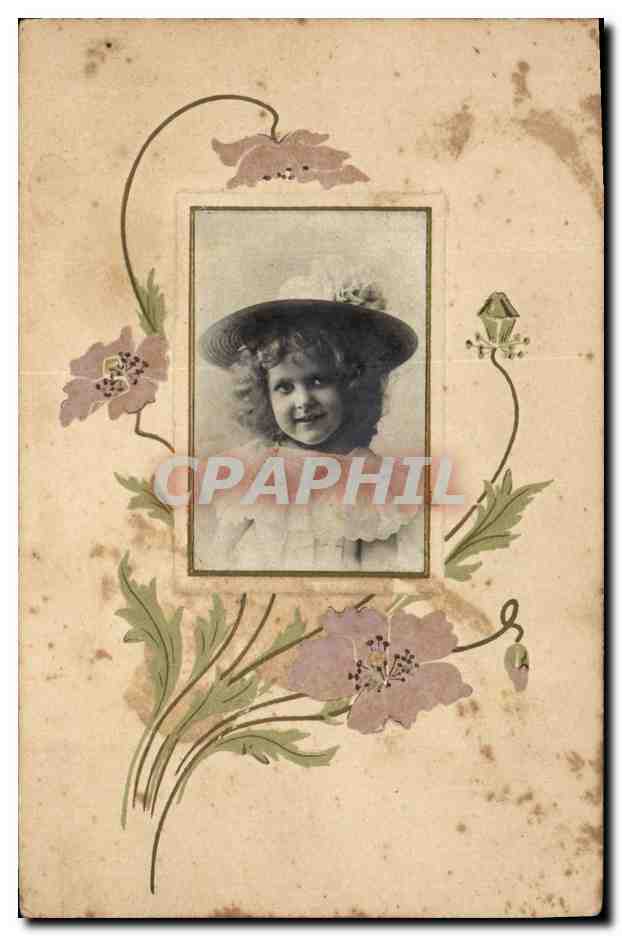 CPA Fantaisie Fleurs Enfant 