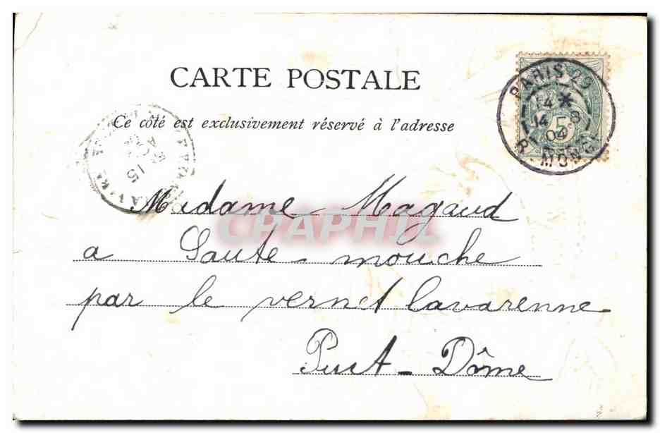 CPA Fantaisie Fleurs  — Verso