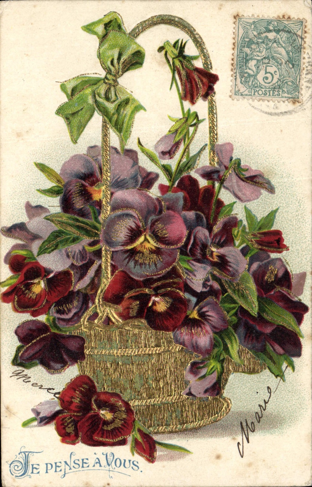CPA Fantaisie Fleurs 